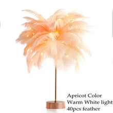 Charger l'image dans la galerie, LAMPE DE TABLE EN PLUMES